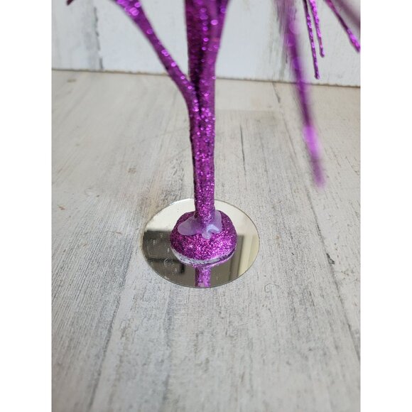 Purple glitter sparkle haunted Halloween tree Village accessory - Picture 7 of 9
